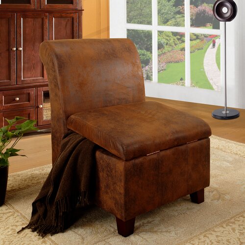 InRoom Designs Accent Storage Slipper Chair AC7229