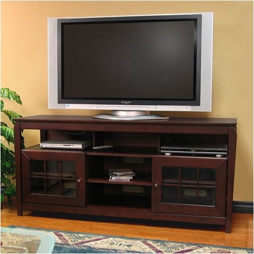 Tech Craft Veneto 60 TV Stand BAY6028B/BAY6028 Finish Walnut Brown