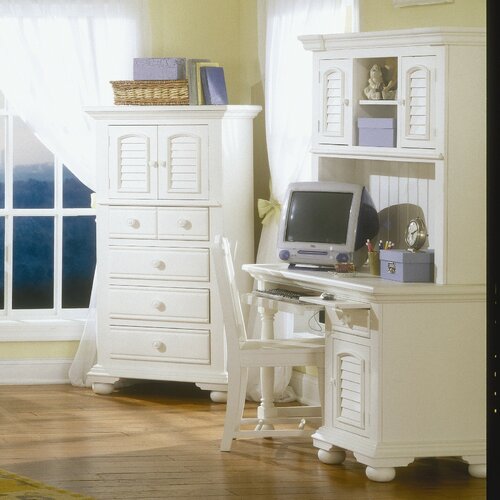 American Woodcrafters Cottage Computer Desk with Hutch 6510 342 / 6510 546 / 