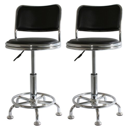 Buffalo Tools AmeriHome 16.5 Adjustable Swivel Bar Stool with Cushion BS2088SET