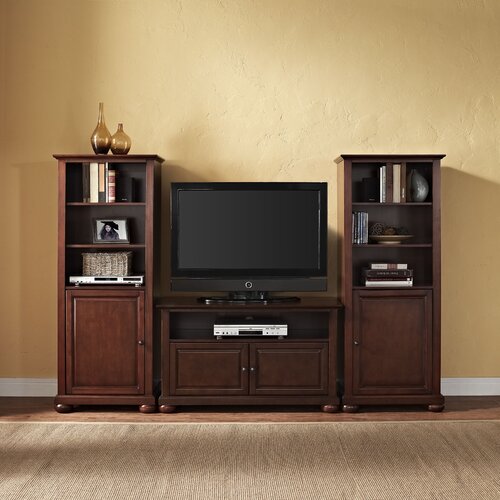 Crosley Alexandria Entertainment Center KF100007A Finish Vintage Mahogany