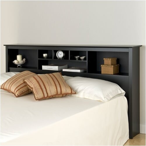 Prepac Sonoma Storage Bookcase King Size Headboard MSH 8445 Finish Black